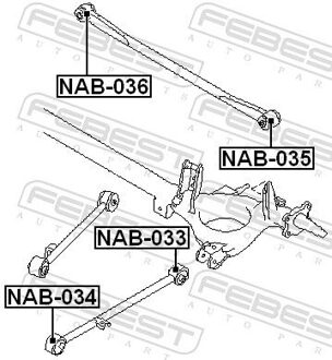 Nissan Draagarmrubber NAB033