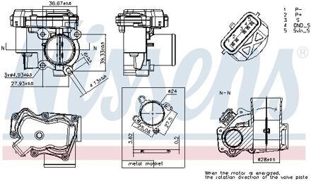 Nissan Gasklephuis 955308
