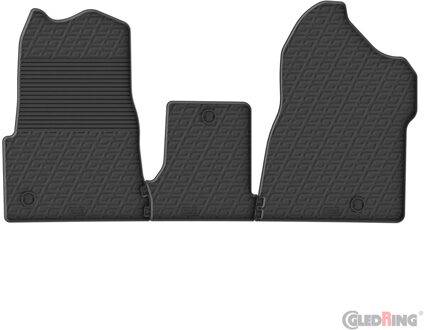 Nissan Gledring Rubbermatten passend voor Renault Master IV 2024- (stoel/bank) (G profiel 3-delig + montage GL0886