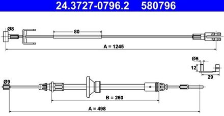 Nissan Handremkabel 24372707962