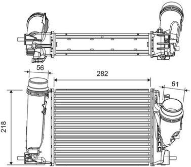 Nissan Intercooler, inlaatluchtkoeler 816759