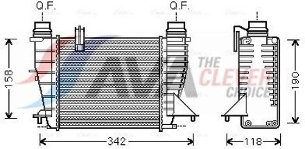 Nissan Intercooler, inlaatluchtkoeler RTA4553
