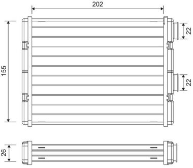 Nissan Kachelradiateur, interieurverwarming 811592