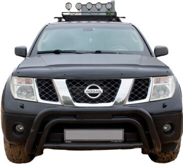 Nissan Oneway Motorkapbeschermer (steenslagcover) passend voor Nissan Navara D40 2005-2010 - Glanzend zwart OWBP04031