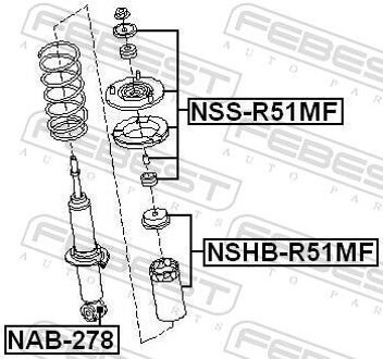 Nissan Ophanging, schokdemper NSSR51MF