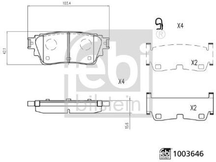 Nissan Remblokkenset, schijfrem 1003646