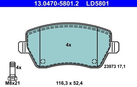 Nissan Remblokkenset, schijfrem 13047058012