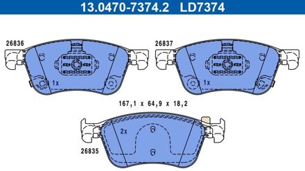 Nissan Remblokkenset, schijfrem 13047073742