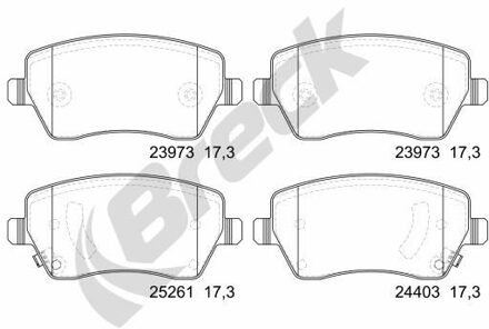 Nissan Remblokkenset, schijfrem 244030070200