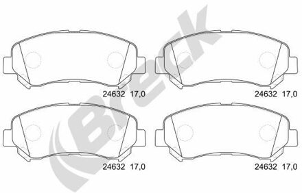 Nissan Remblokkenset, schijfrem 246320070100