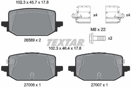 Nissan Remblokkenset, schijfrem 2658901