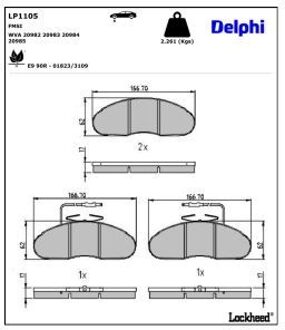 Nissan Remblokkenset, schijfrem LP1105