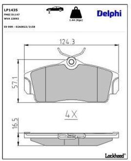 Nissan Remblokkenset, schijfrem LP1435