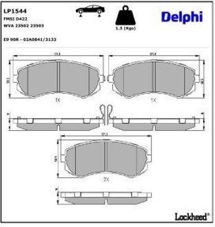 Nissan Remblokkenset, schijfrem LP1544