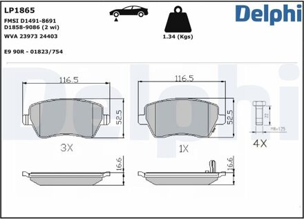 Nissan Remblokkenset, schijfrem LP1865