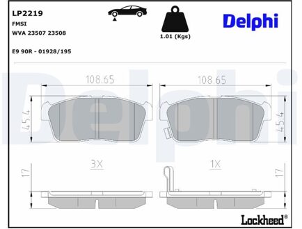 Nissan Remblokkenset, schijfrem LP2219