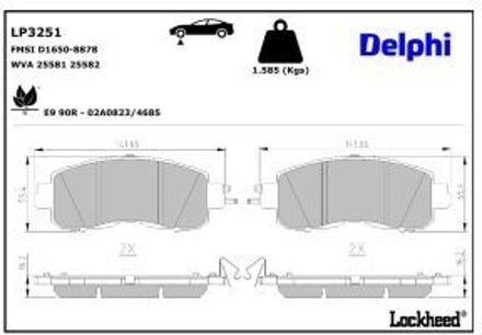 Nissan Remblokkenset, schijfrem LP3251