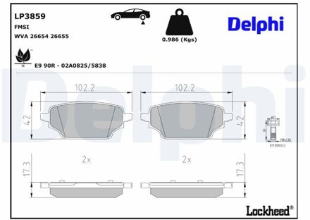 Nissan Remblokkenset, schijfrem LP3859