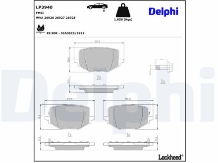 Nissan Remblokkenset, schijfrem LP3940