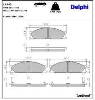 Nissan Remblokkenset, schijfrem LP543