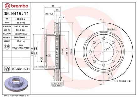 Nissan Remschijf 09N41911