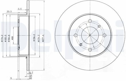 Nissan Remschijf BG3764