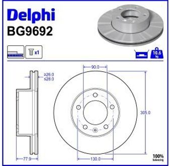 Nissan Remschijf BG9692