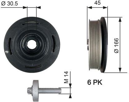 Nissan Riemschijf, krukas DriveAlign® TVD1041A