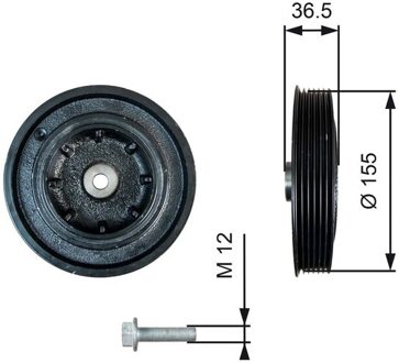 Nissan Riemschijf, krukas TVD1128A