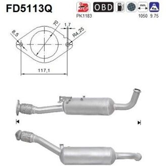 Nissan Roetfilter, uitlaatinstallatie FD5113Q