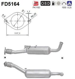 Nissan Roetfilter, uitlaatinstallatie FD5164