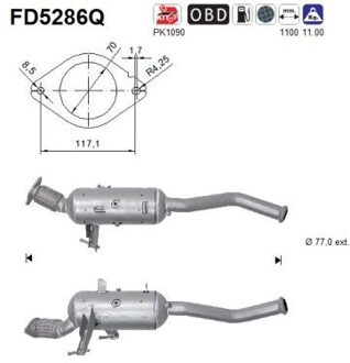 Nissan Roetfilter, uitlaatinstallatie FD5286Q
