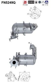 Nissan Roetfilter, uitlaatinstallatie FN5249Q
