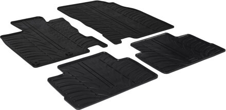 Nissan Rubbermatten passend voor Nissan Qashqai 2014- (T profiel 4-delig + montageclips)