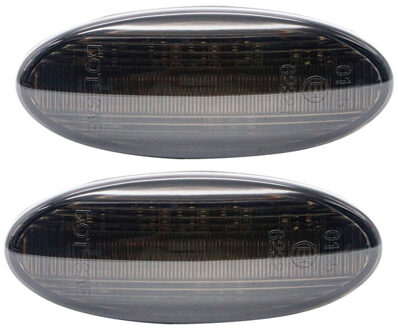 Nissan Set LED Zijknipperlichten passend voor Nissan diverse modellen - Rookgrijs- incl. Dynamic Running Li DLNIL03LS