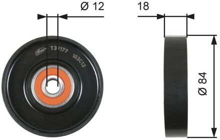 Nissan Spanrol, Poly V-riem T39177