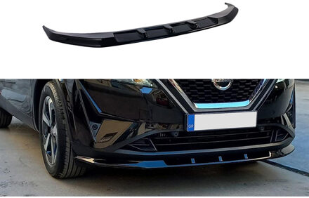 Nissan Voorspoiler passend voor Nissan Qashqai III (J12) 2021- (ABS Glanzend zwart) DXVNI03