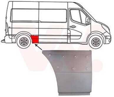 Nissan Zijplaat Achter R 4388142