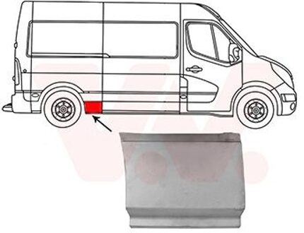 Nissan Zijplaat Achter R 4399142