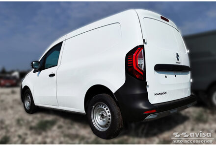 Nissan Zwart RVS Bumper beschermer passend voor Renault Kangoo III Furgon 2021- 'Ribs' AV245336