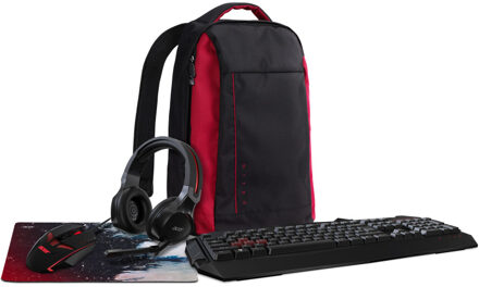 Nitro Gaming Combopack (5-in-1) Zwart/Rood