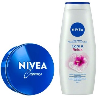 NIVEA Bodylotion NIVEA Creme + Care & Relax 400 ml + 650 ml