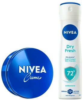 NIVEA Bodylotion NIVEA Creme + Dry Fresh Antibacterial Deo Spray 400 ml + 150 ml