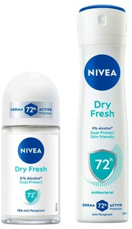 NIVEA Deodorant NIVEA Dry Fresh Female Roll on + Dry Fresh Female Spray 50 ml + 150 ml
