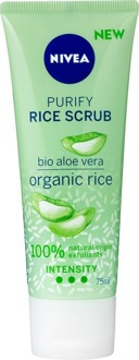 NIVEA Face Scrub Nivea Purify Rice Scrub Aloe Vera 75 ml
