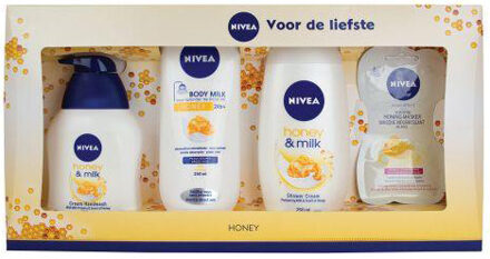 NIVEA Honey cadeauset, 4-delig