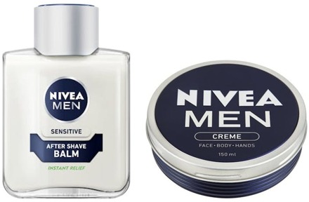 NIVEA Huidverzorgingskit NIVEA Men Creme & Sensitive After Shave Balm 150 ml + 100 ml