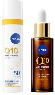 NIVEA Huidverzorgingskit NIVEA Q10 Serum & Anti-Wrinkle SPF50 Face Creme 40 ml + 30 ml