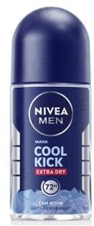 NIVEA Men Cool Kick Extra Dry Cool Active Deodorant Roll On 50ml