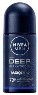 NIVEA Men Deep Darkwood Anti-Perspirant Black Carbon Roll On 50ml